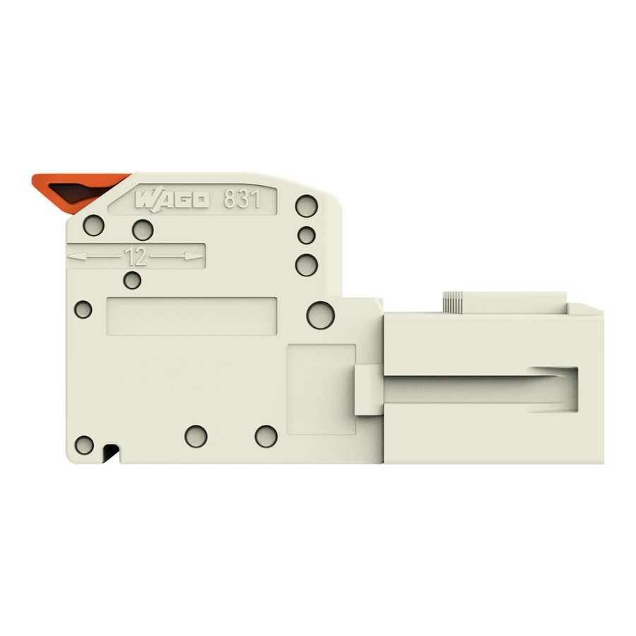 1-draads male steker Hendel Push-in CAGE CLAMP zwart VVE=12