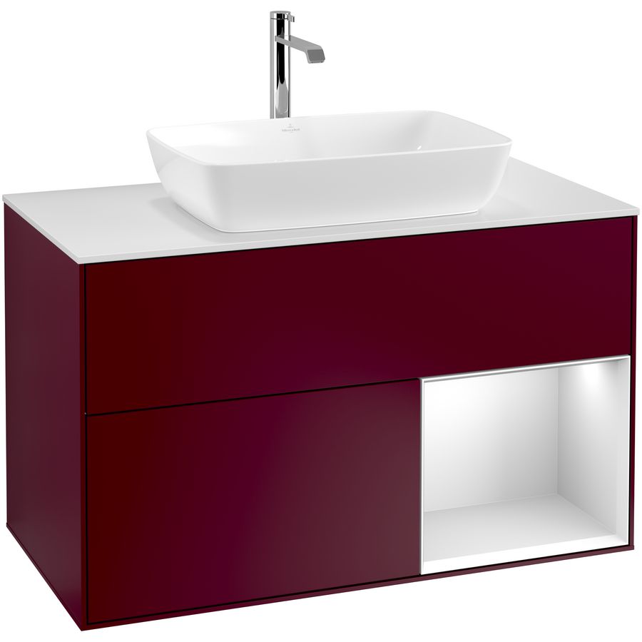 Wastafelonderkast Finion 1000x603x501mm Peony Matt Lacquer G781MTHB