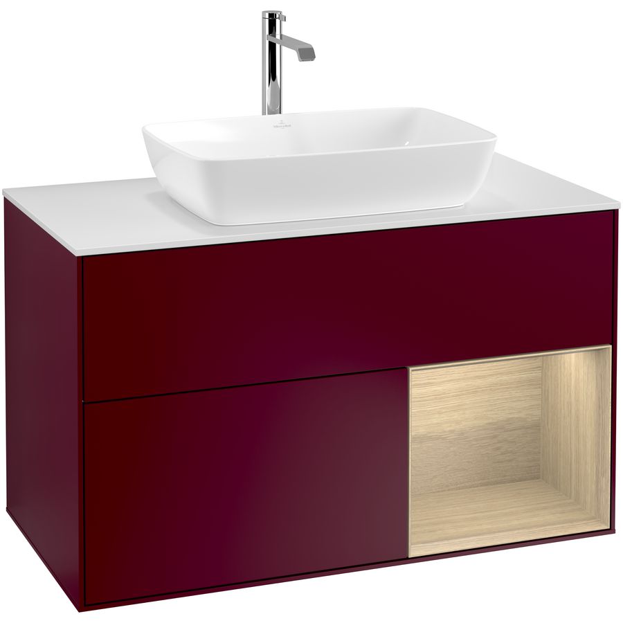 Wastafelonderkast Finion 1000x603x501mm Peony Matt Lacquer G781PCHB