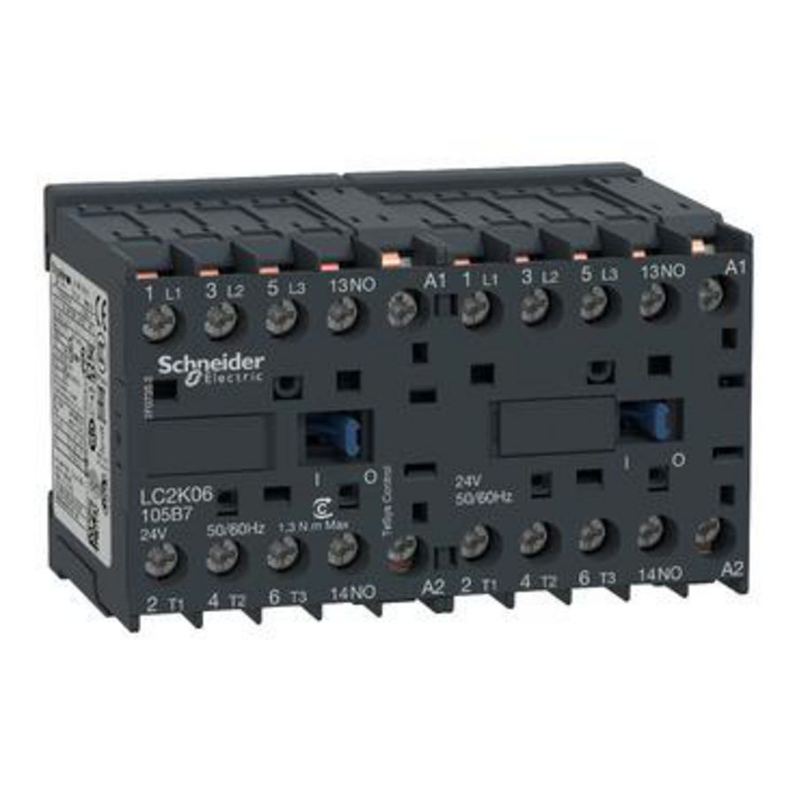 Omkeercont. 3M HC 1M AC-3<=440V 6A Stuurspanning 220 K