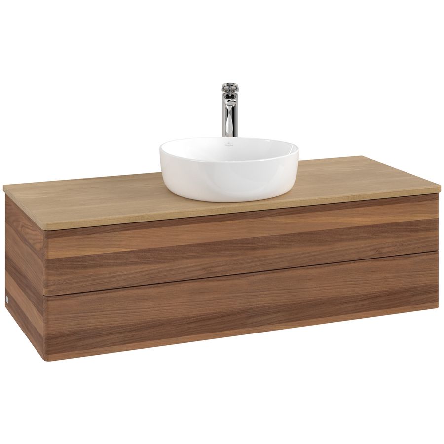Wastafelonderkast Antao 1200x360x500mm Warm Walnut L21051HM