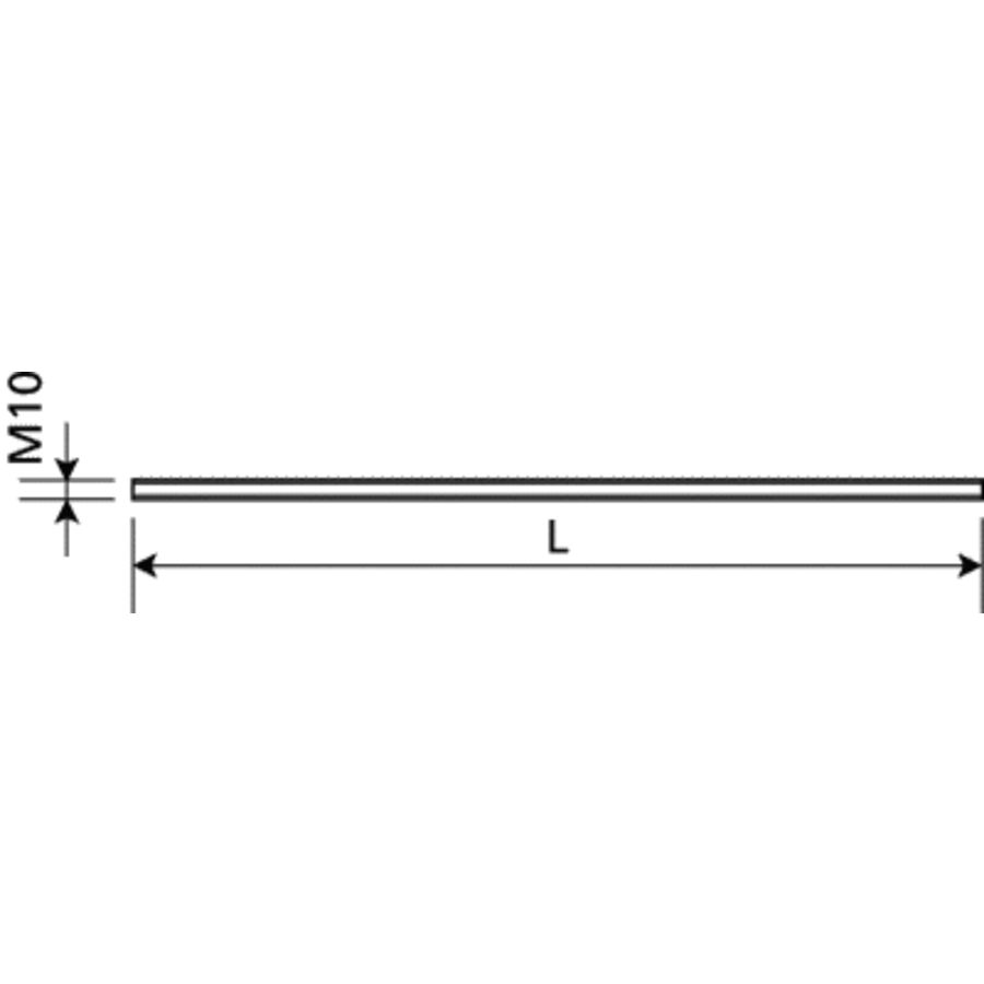 Draadstang M10 L1000 RVS316