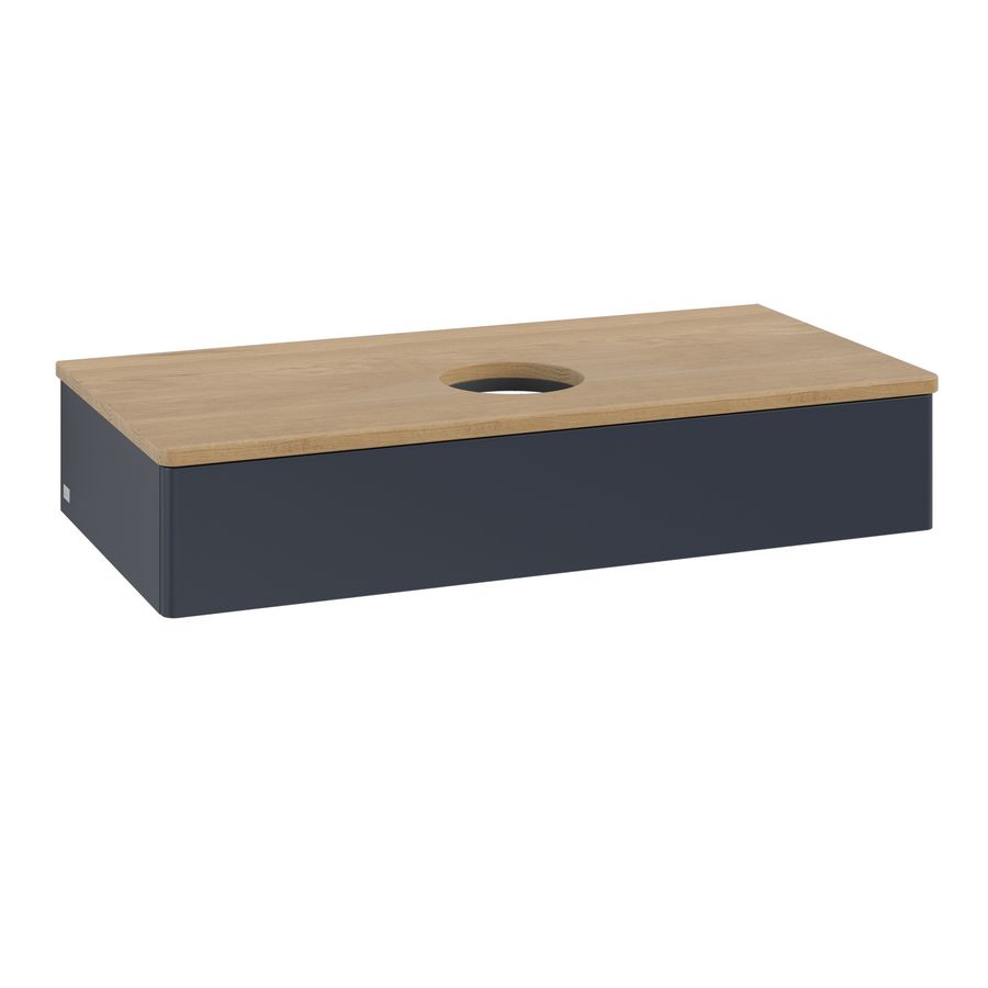 Wastafelonderkast Antao 1000x190x500mm Mid.Blue Matt Lacquer L09011HG
