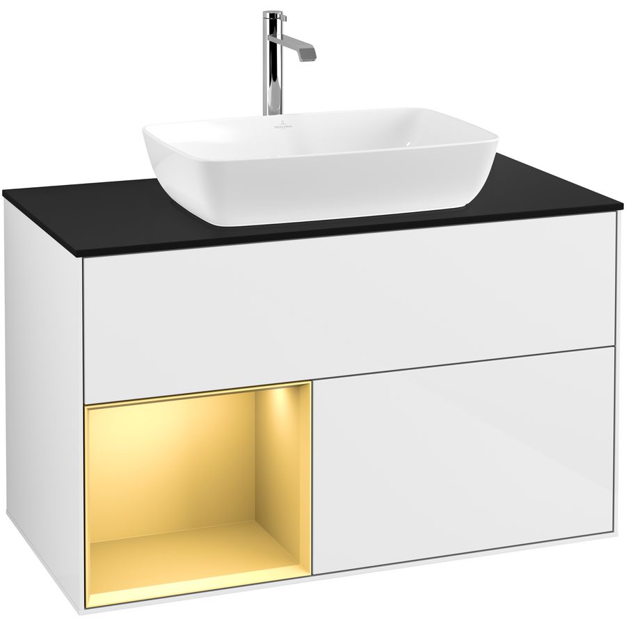 Wastafelonderkast Finion 1000x603x501mm G.White.L F772HFGF