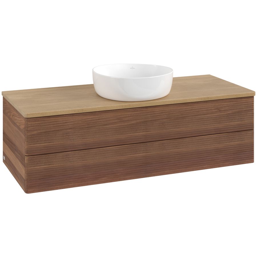 Wastafelonderkast Antao 1200x360x500mm Warm Walnut L21111HM