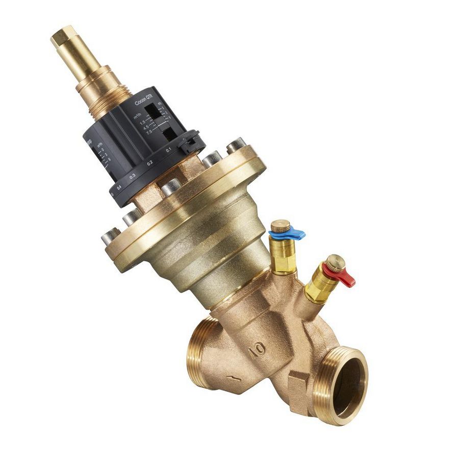 Inregelafsluiter Cocon QTZ PN16 brons DN40 bt 1,5-7,5m³/h