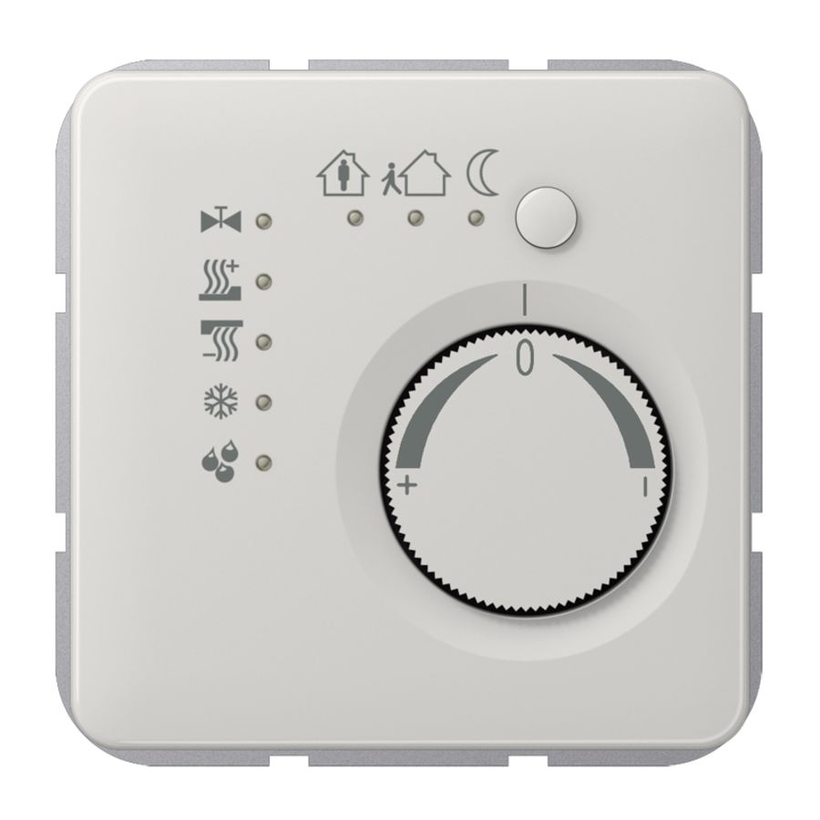 Ruimtethermostaat + 4 bin CD lichtgrijs KNX