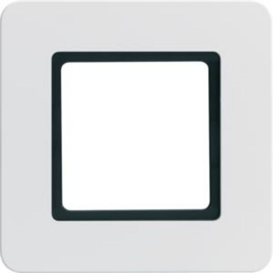 Afdekraam 1-v berker Q.7 polarwit soft-finish verlicht