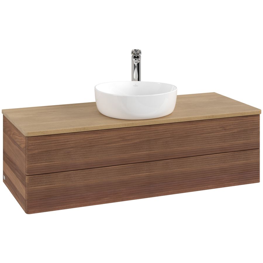 Wastafelonderkast Antao 1200x360x500mm Warm Walnut L21151HM