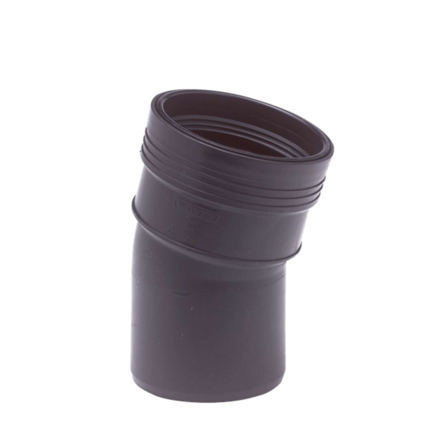 PPC bocht 15° 125mm zwart mof/spie