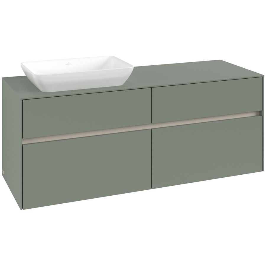 Wastafelonderkast Collaro 1400x548x500mm Soft Green C117B0AF