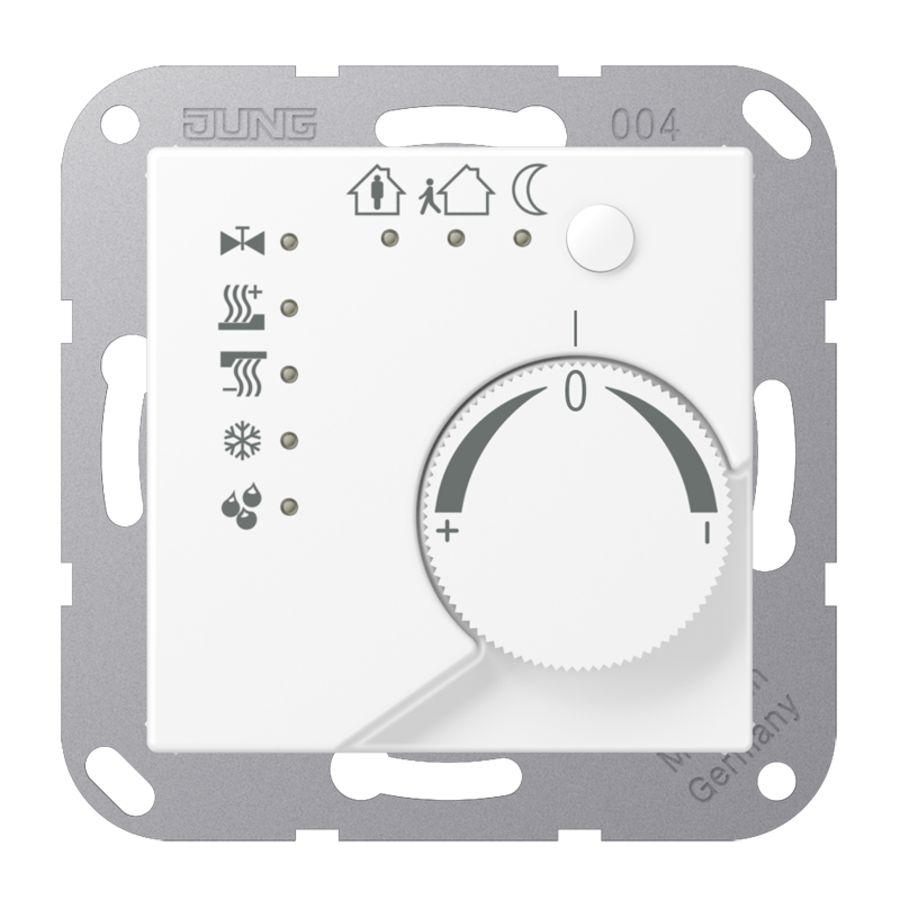 Ruimtethermostaat + 4 bin A/AS matwit KNX