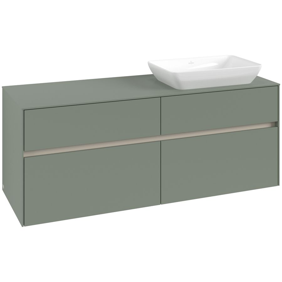 Wastafelonderkast Collaro 1400x548x500mm Soft Green C11800AF