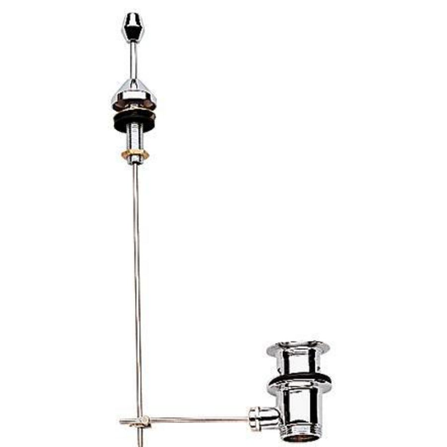 Trekwaste afvoer + trekstang 1.1/4" chroom