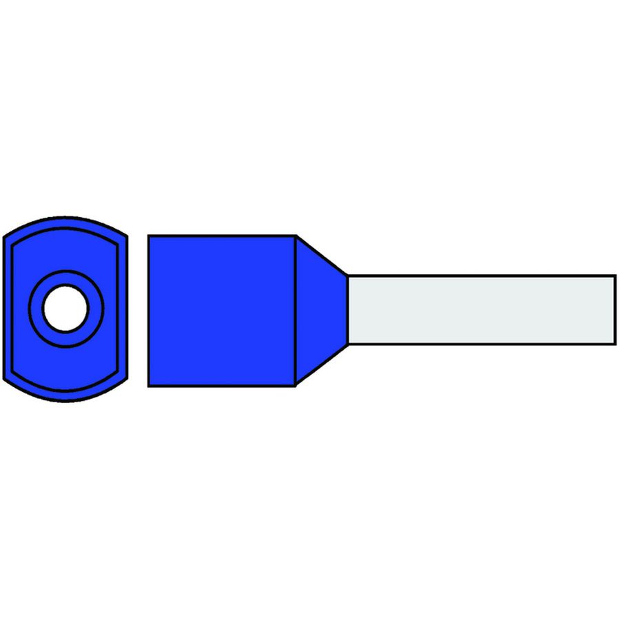 Zak a 250st. Twinadereindhuls geisoleerd 2,5mm² Blauw 10mm