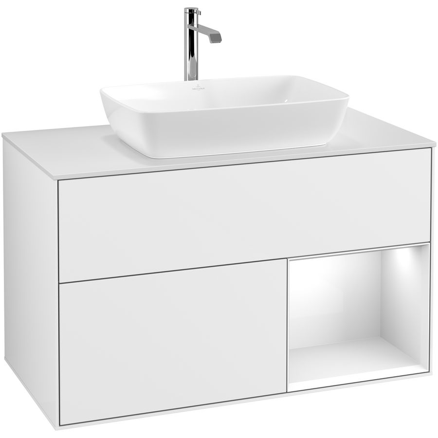Wastafelonderkast Finion 1000x603x501mm G.White.L F781GFGF