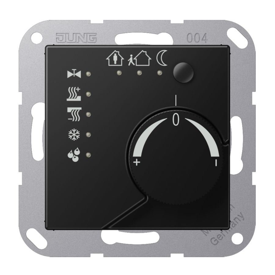 Ruimtethermostaat A/AS matzwart KNX