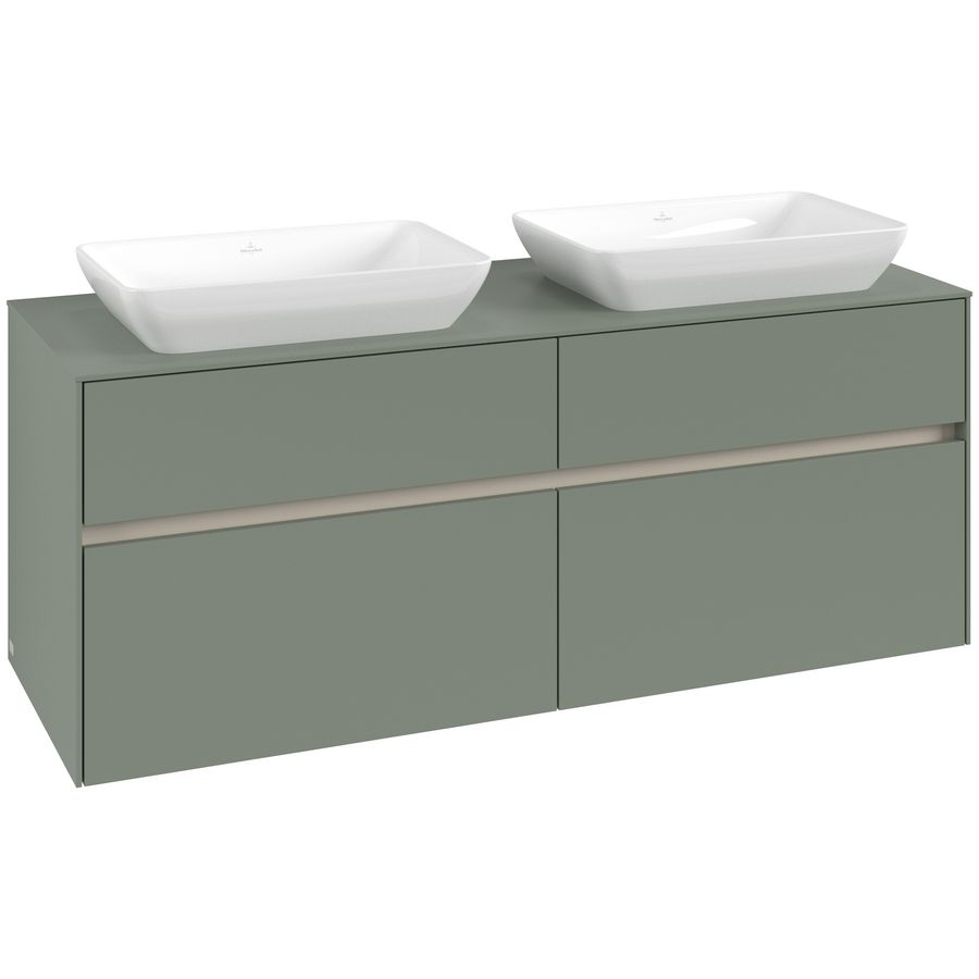 Wastafelonderkast Collaro 1400x548x500mm Soft Green C11900AF
