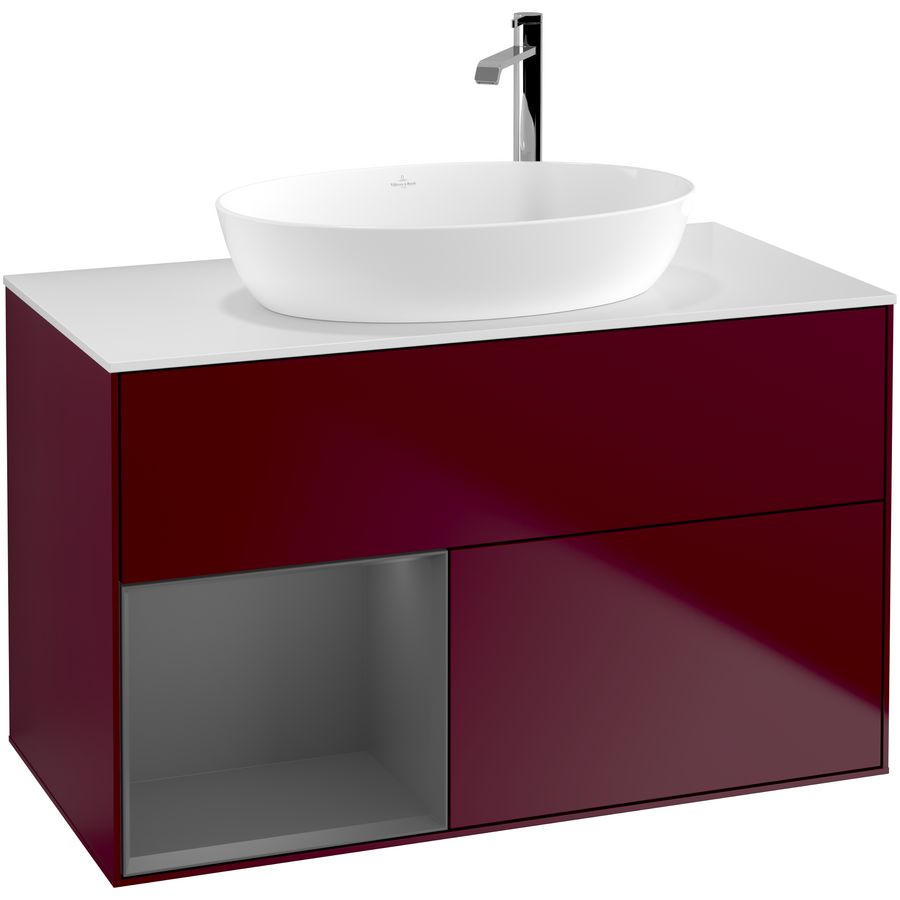 Wastafelonderkast Finion 1000x603x501mm Peony Matt Lacquer G891GKHB