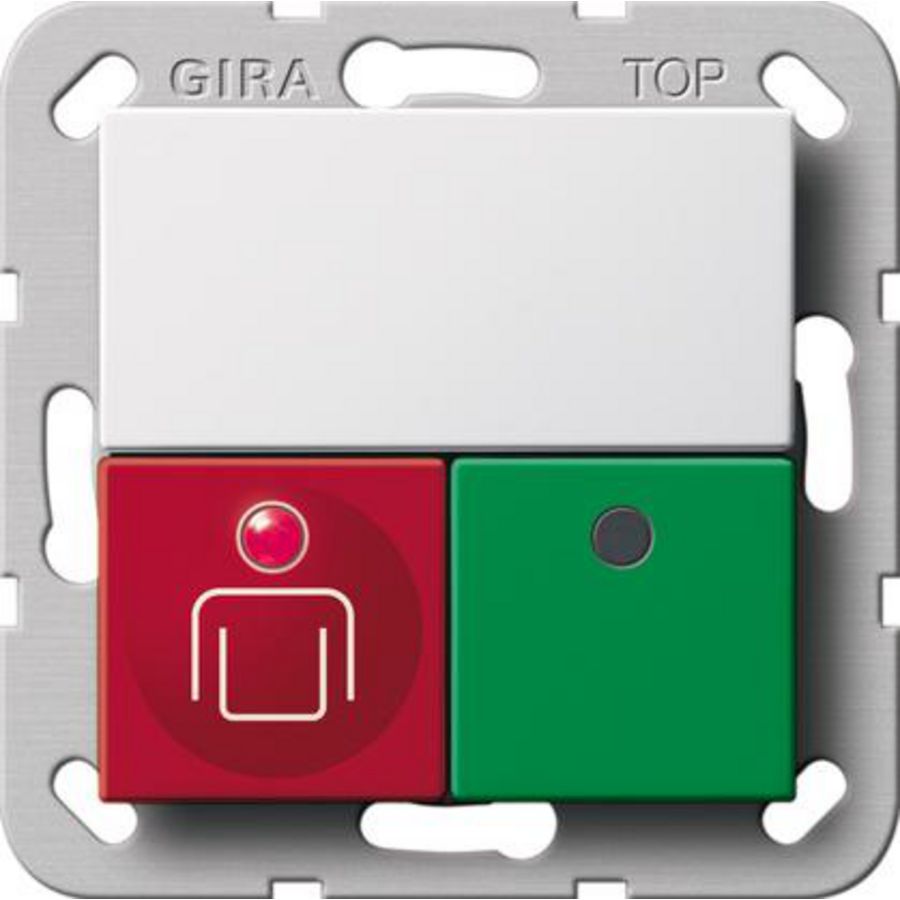Oproep- + aanwezigh.knop System 55 zuiver wit