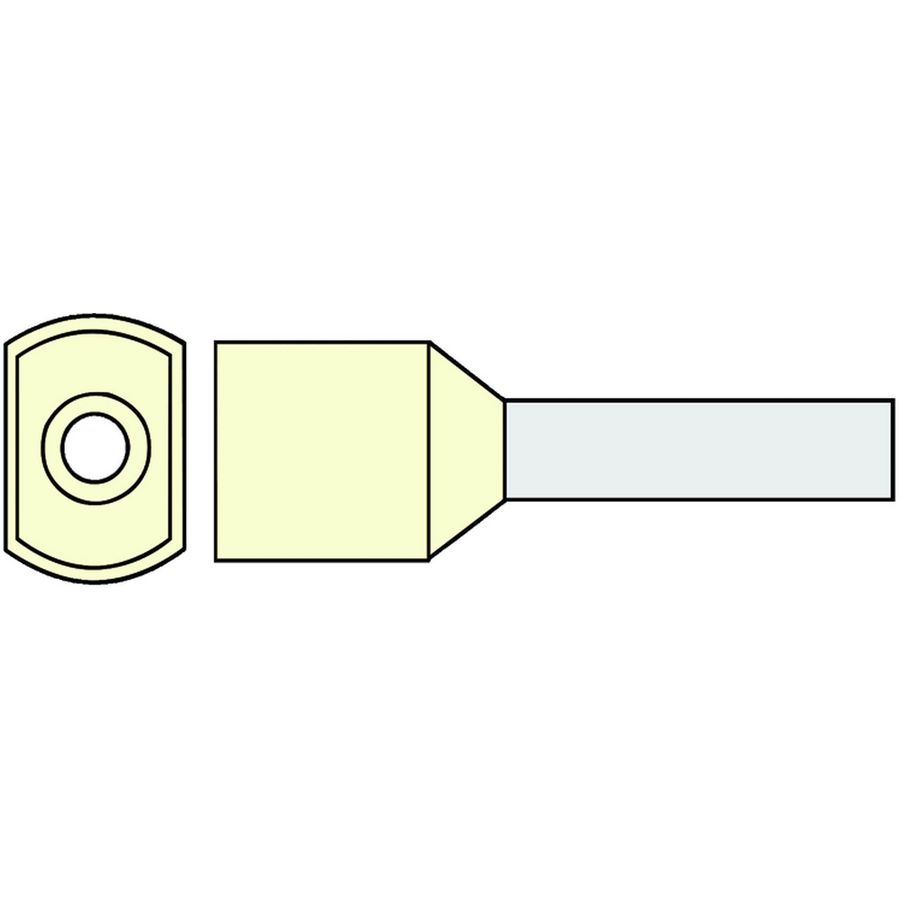 Zak a 100st. Twinadereindhuls geisoleerd 10mm² Ivoor 14mm