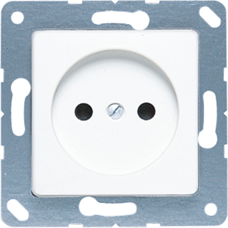 Wandcontactdoos 50x50 alpin wit VVE=10