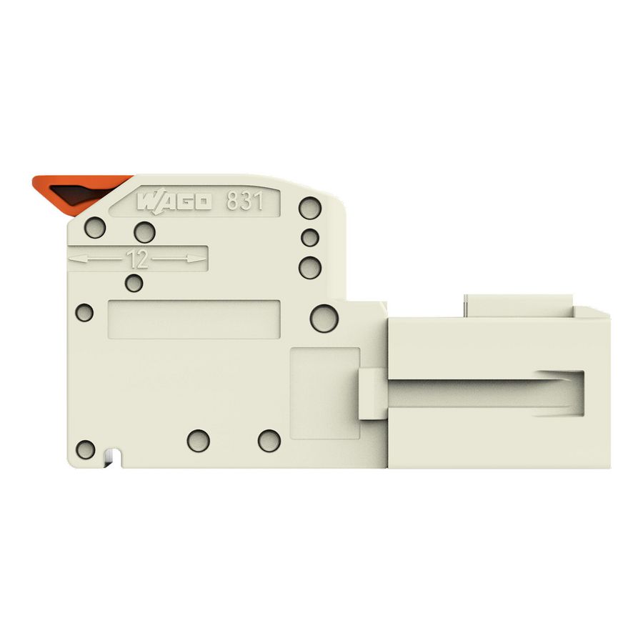 1-draads male steker Hendel Push-in CAGE CLAMP zwart VVE=48