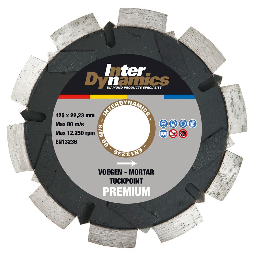 Premium voegenfrees 125mm schijfdikte 6,5mm
