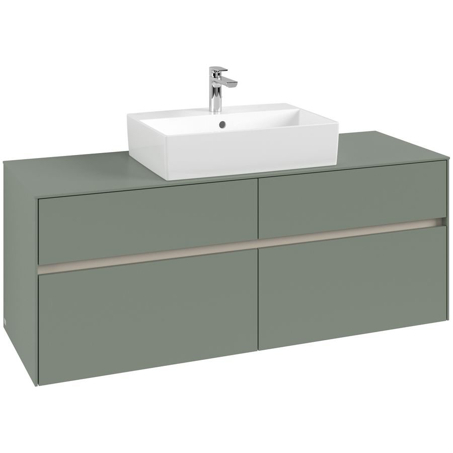 Wastafelonderkast Collaro 1400x548x500mm Soft Green C131B0AF