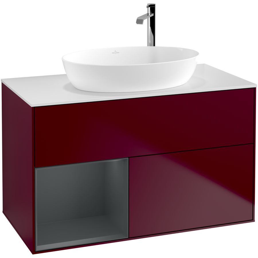 Wastafelonderkast Finion 1000x603x501mm Peony Matt Lacquer G891HGHB