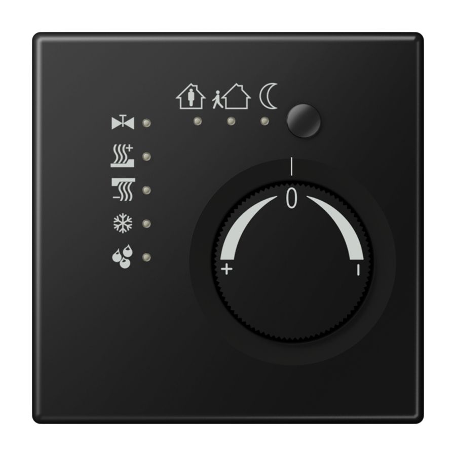 Kamerthermostaat LS range grafietzwart mat KNX VVE=10
