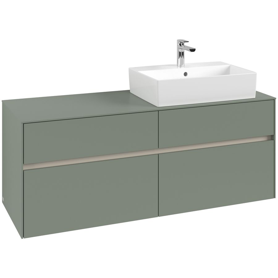 Wastafelonderkast Collaro 1400x548x500mm Soft Green C13300AF