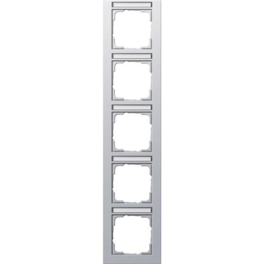 Afdekraam 5-voudig verticaal TK Gira E2 kl.alum.