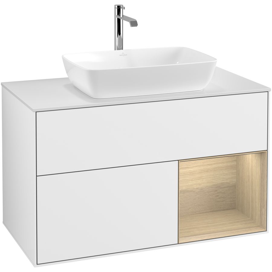 Wastafelonderkast Finion 1000x603x501mm G.White.L F781PCGF