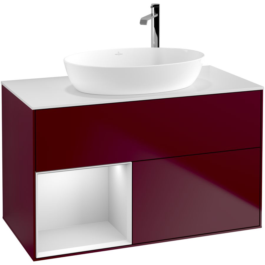 Wastafelonderkast Finion 1000x603x501mm Peony Matt Lacquer G891MTHB