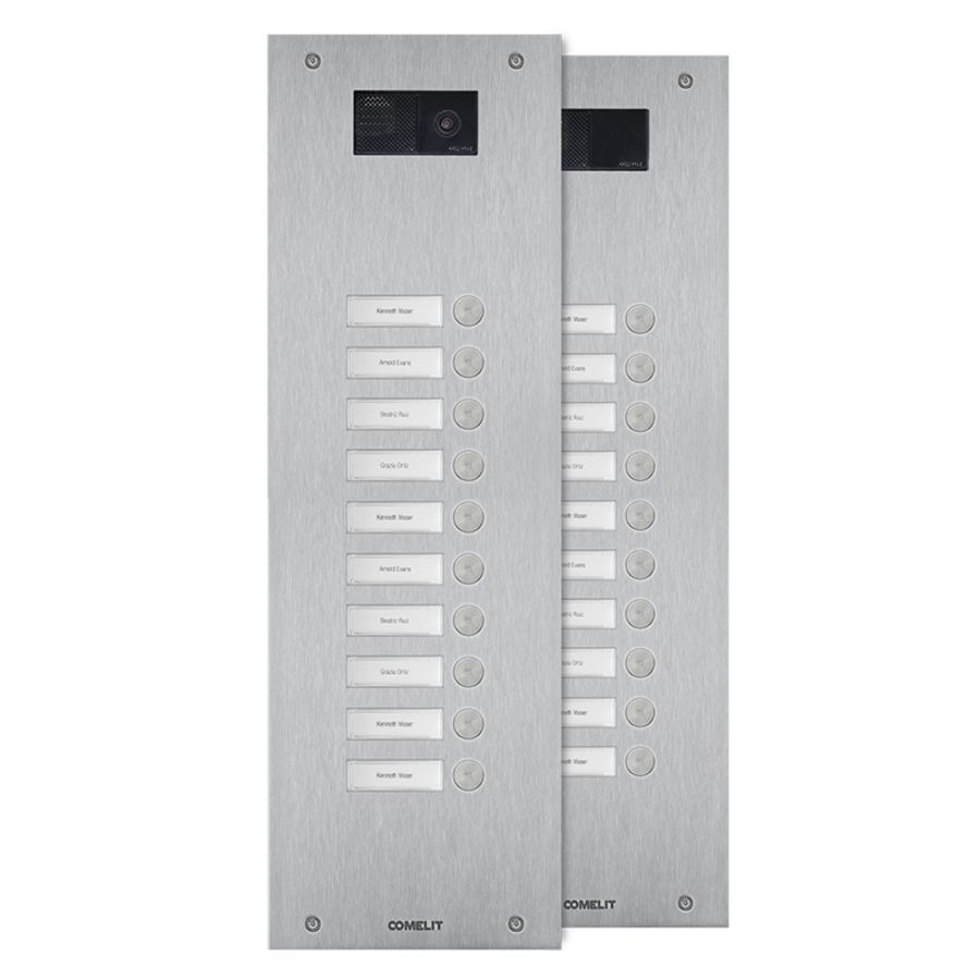 SteelSwitch RVS deurbelpaneel met 10 drukknoppen