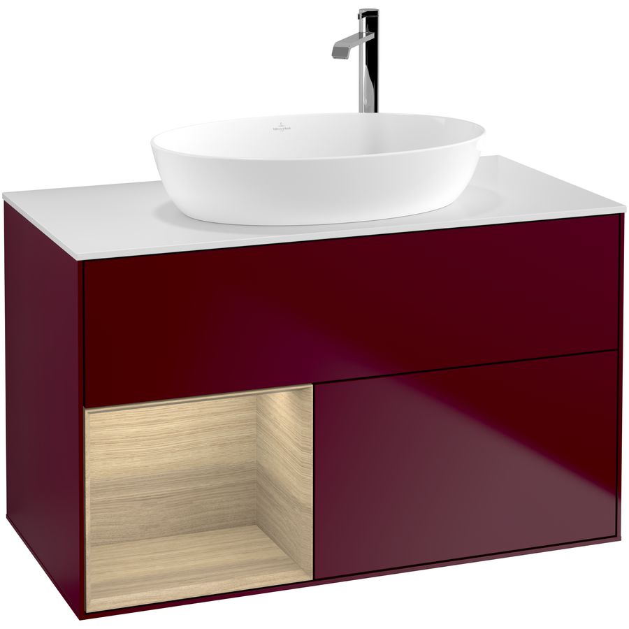 Wastafelonderkast Finion 1000x603x501mm Peony Matt Lacquer G891PCHB