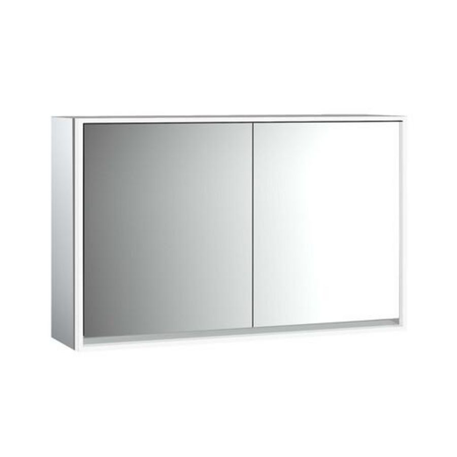 Spiegelkast Loft opbouw 1300mm 2 deur