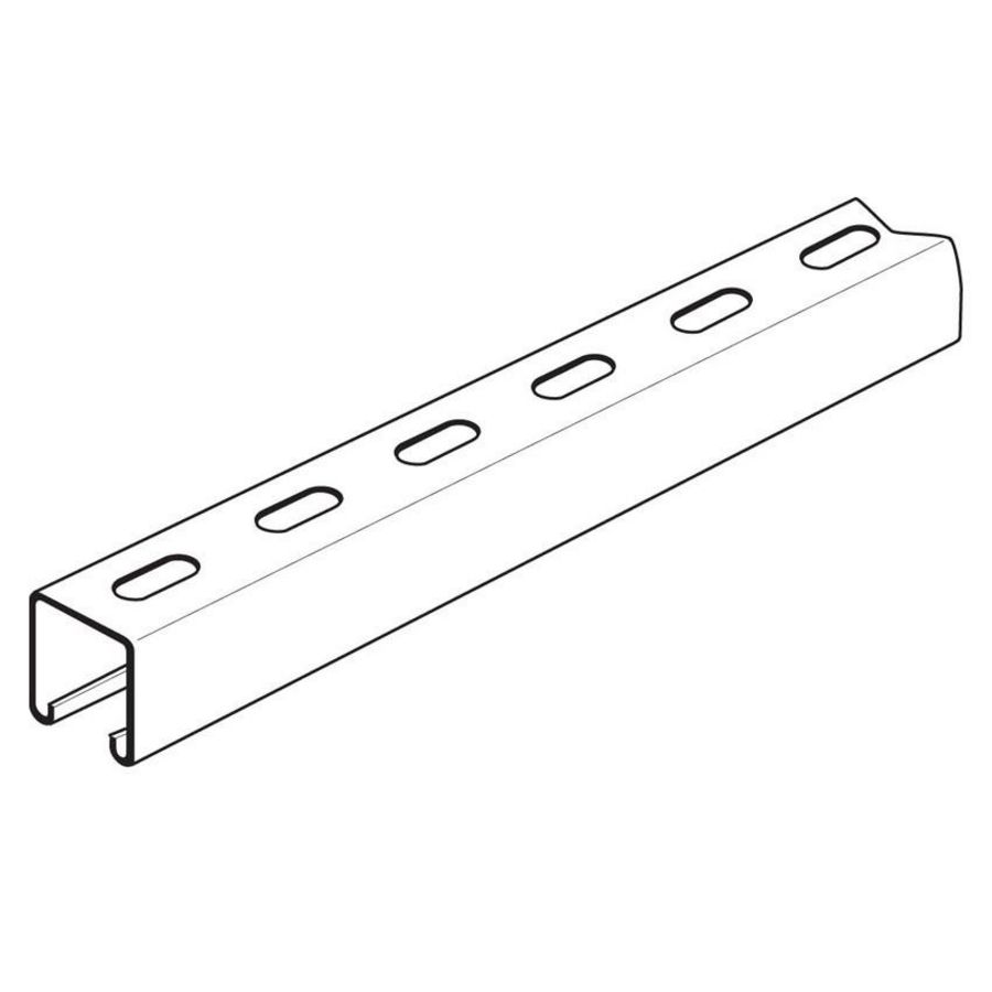Lengte a 3m. Profiel C41x41x2.5 Sdz geperforeerd