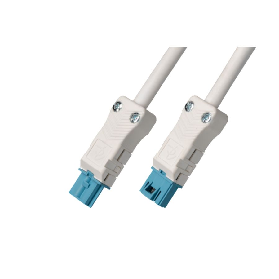 Koppelsnoer 2-polig 1,5mm² 1000cm wit-pastelblauw DALI Dca