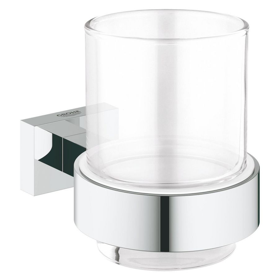 Essentials cube glas incl. houder chroom