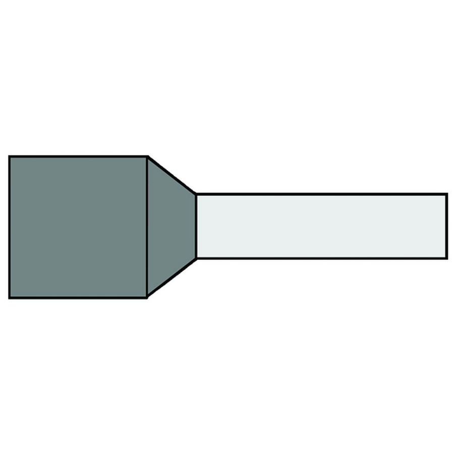 Zak a 500st. Adereindhuls geisol. 0,75mm² Grijs 6mm DIN