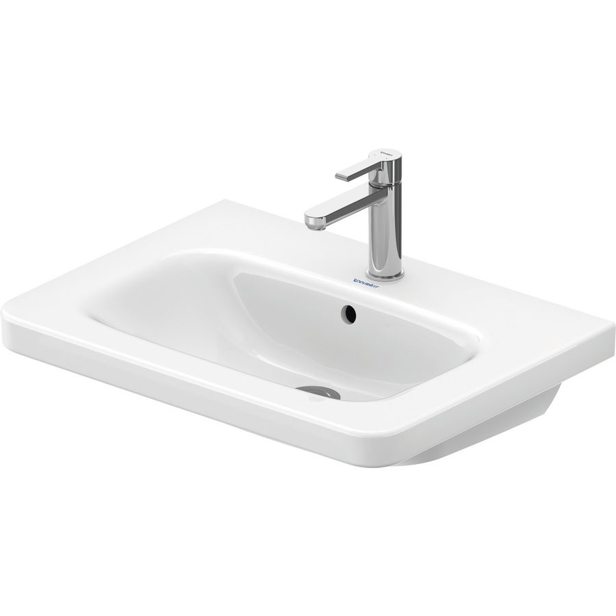 DURASTYLE #232065 wastafel 650mm wit met kraangat met overloop