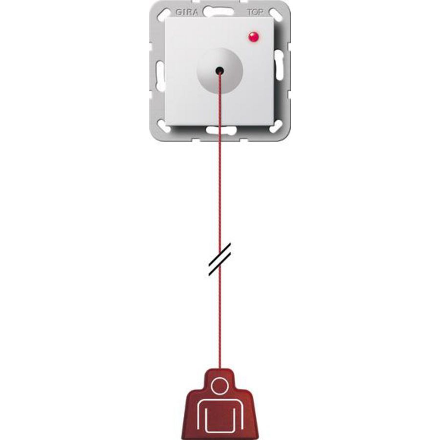 Trekdrukcontact  System 55 zuiver wit
