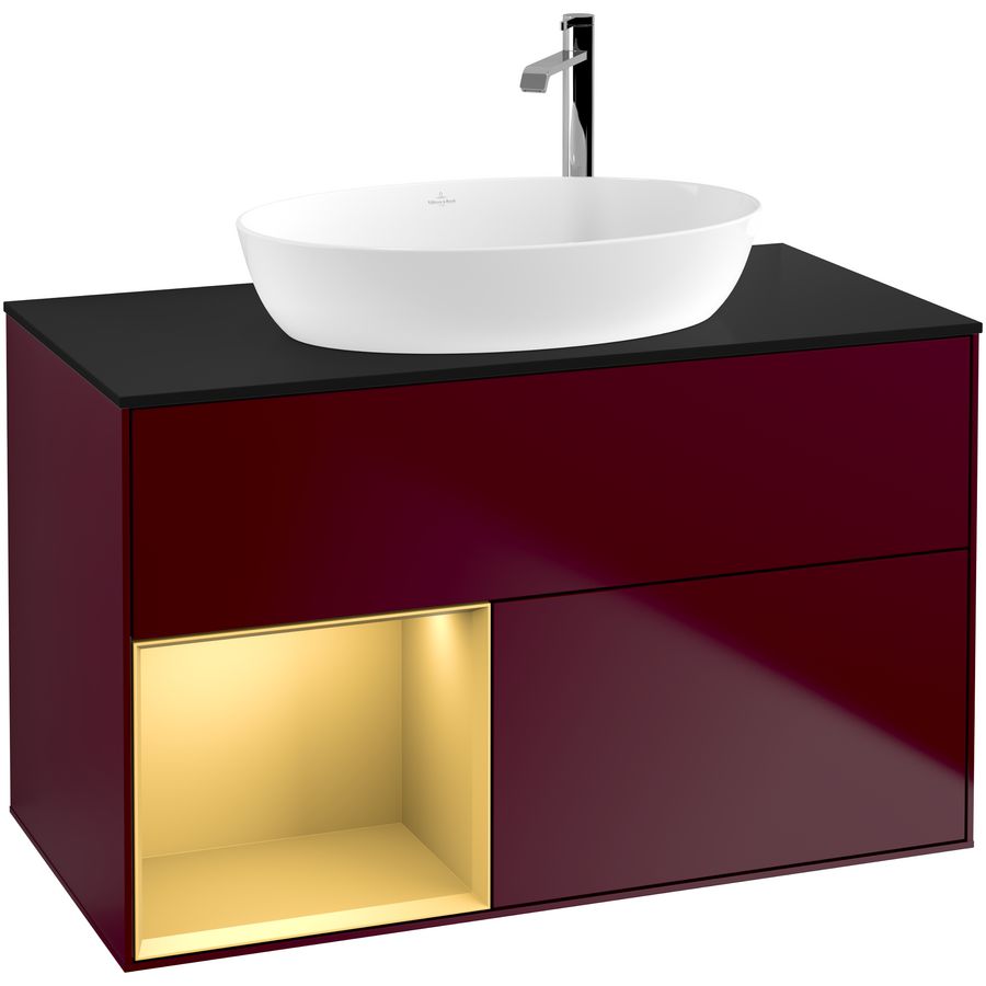 Wastafelonderkast Finion 1000x603x501mm Peony Matt Lacquer G892HFHB