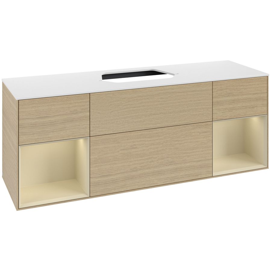 Wastafelonderkast Finion 1600x603x501mm Oak Veneer F451HJPC