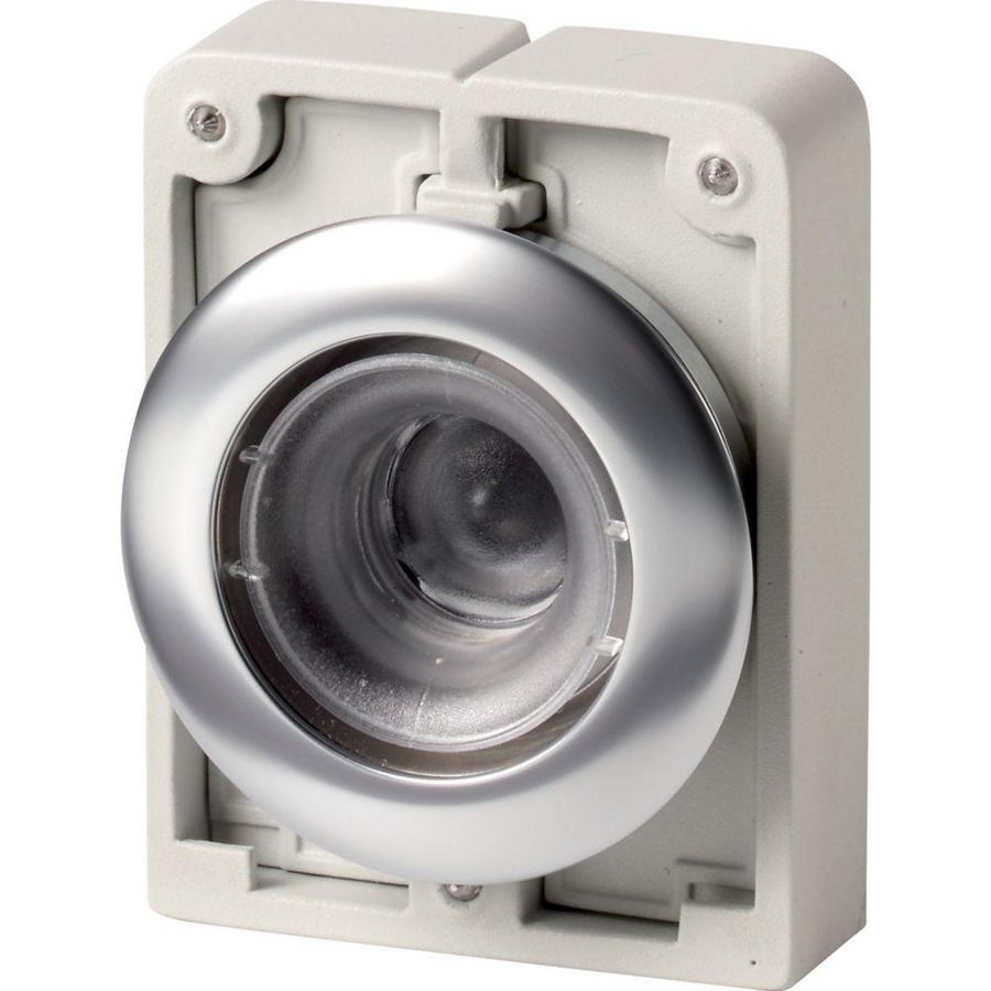 Signaaldrukknop 30mm RVS vlak zonder lens terugverend