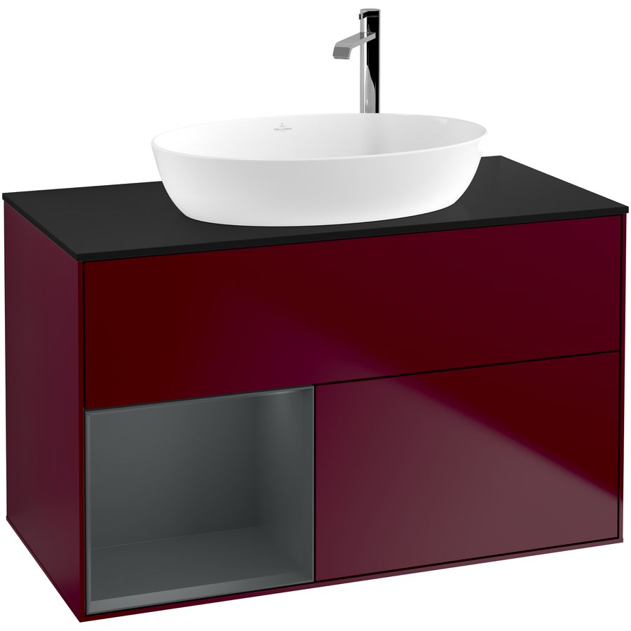 Wastafelonderkast Finion 1000x603x501mm Peony Matt Lacquer G892HGHB