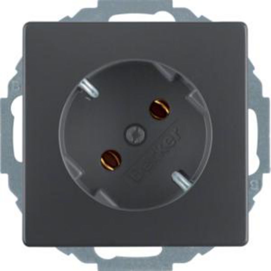 Wandcontactdoos RA diagonaal 45° berker Q.1/Q.3/Q.7 antraciet
