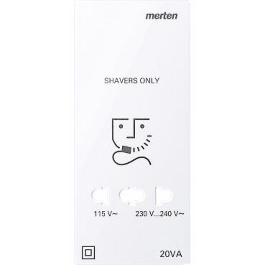 Centraalplaat scheerapparaat contactdoos-Actief wit-Systeem M